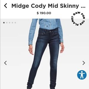 G Star Raw Midge Cody skinny jeans